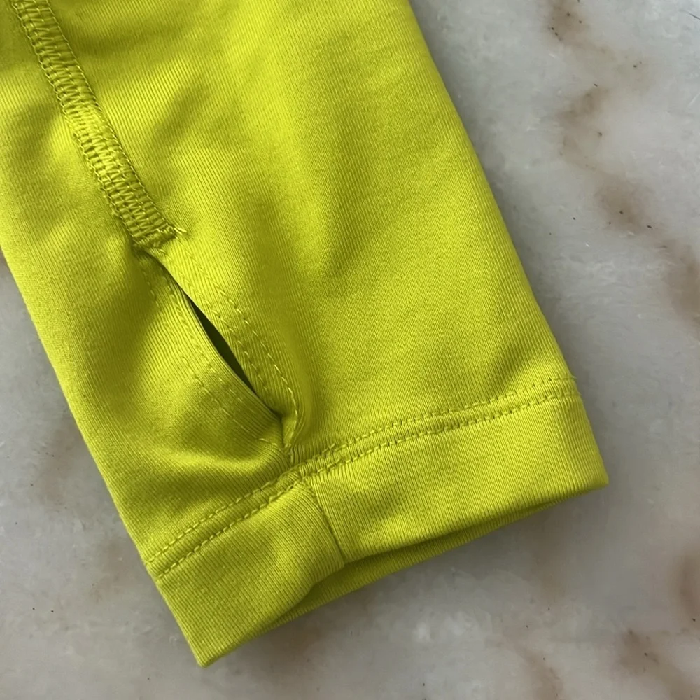 Nike therma fit brigth yellow volt long sleeve top Sz Small women's - Picture 10 of 12